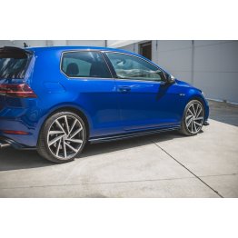 Накладки сплиттеры на пороги на VW Golf VII R / GTI рестайл